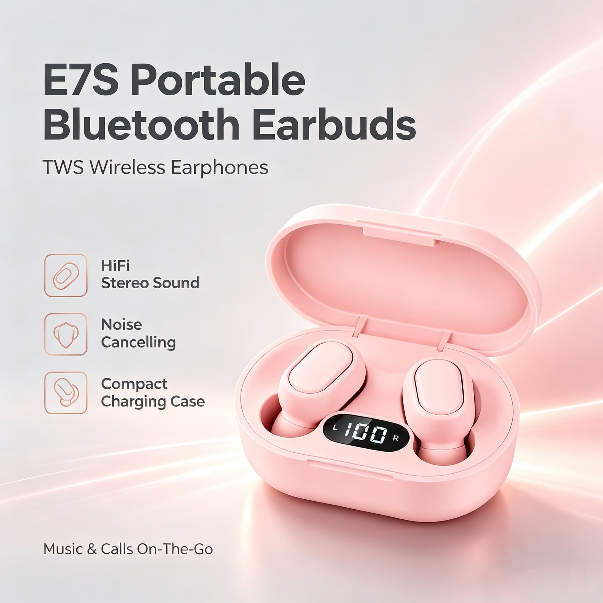 SPRISE E7S Fones de Ouvido Mini TWS Sem Fio Fones de Ouvido Bluetooth 5.0 Fones de Ouvido Duplos Diafragma Graves Visor