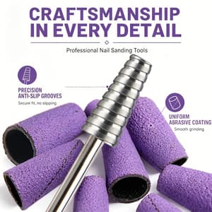 Kit com 20 faixas de lixa para unhas com mandril cônico para lixa elétrica de unhas 150# 240#