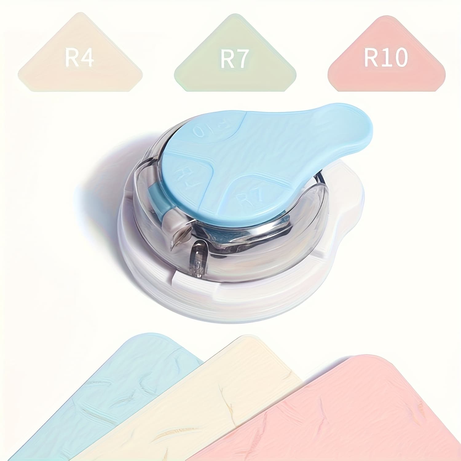 Perfurador Redondo De Canto 3 Em 1 R4mm R7mm R10mm Cortador De Papel Cardstock