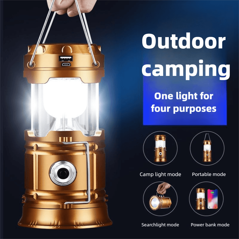 Lanterna solar de camping, luz de cavalo, multifuncional luz de barraca, luz de trabalho, iluminação externa, lanterna