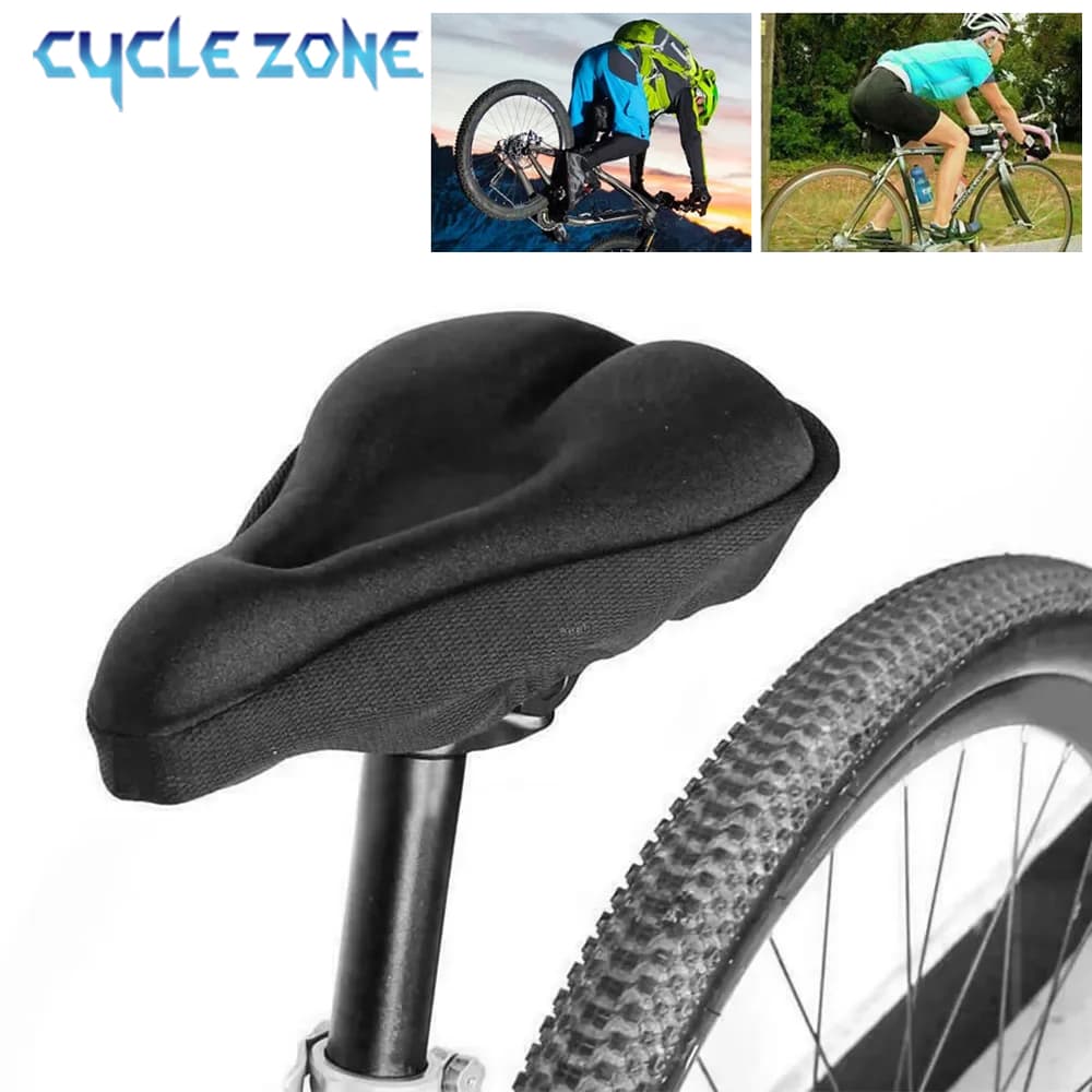 Capa de Selim de Bicicleta em Silicone Macio, Almofada de Assento Antiderrapante, Cordão Ajustável e Capa à Prova d'Água