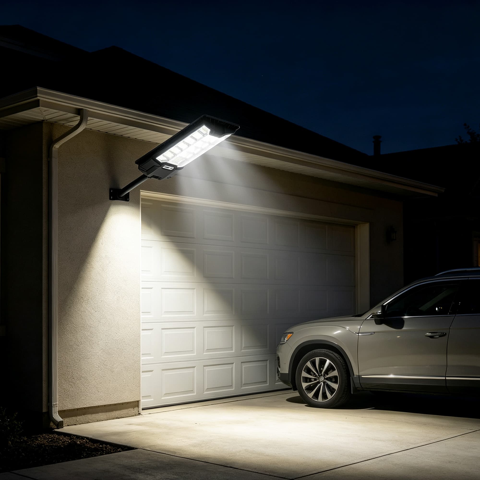 Lâmpada solar LED 15000W para jardim externo, com controle inteligente de luz e proteção IP67, ideal para decoração e