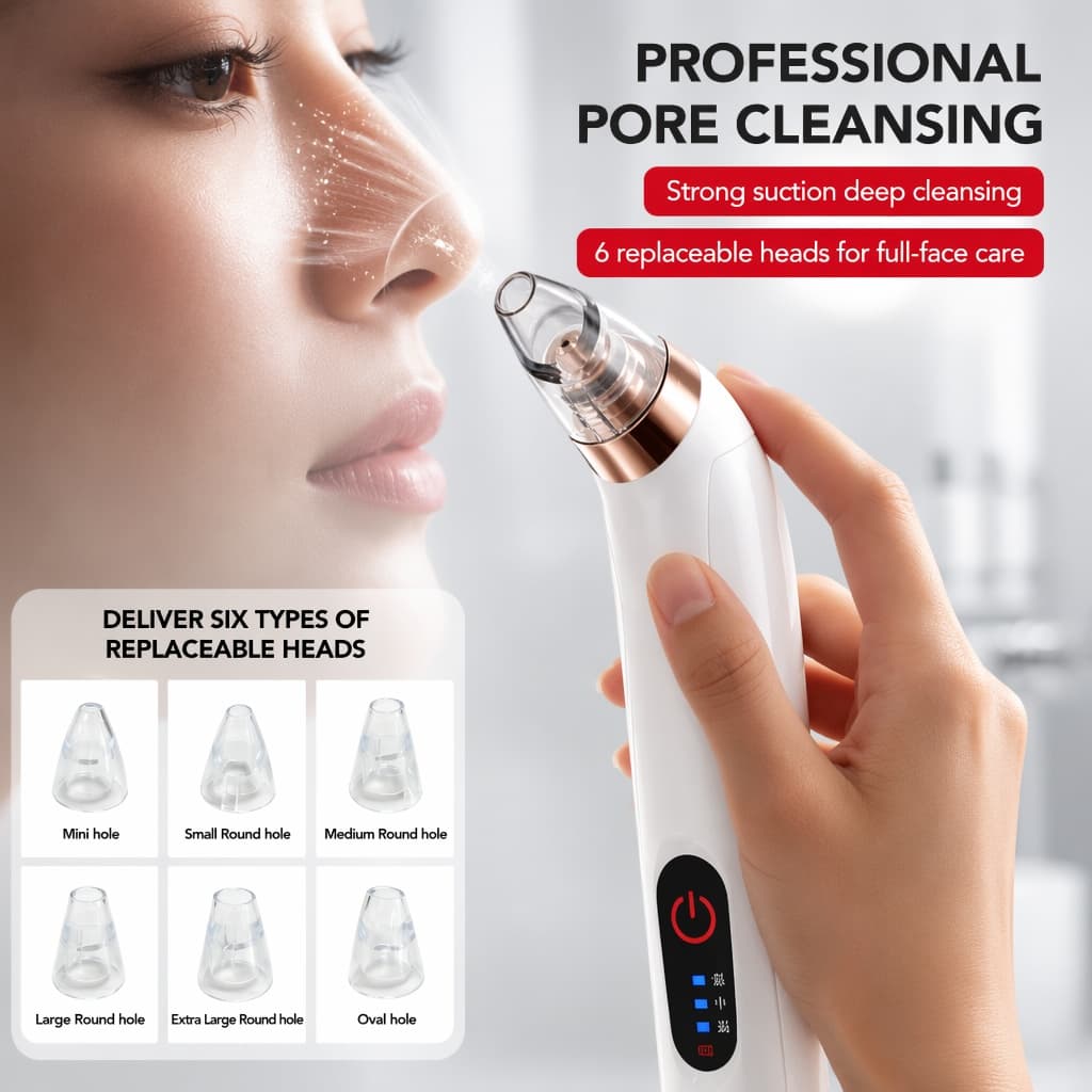 Novo Removedor De Cravo Elétrico Multi-Estágio Poros Aspirador De Pó Ferramenta De Tratamento De Acne Para Cuidados Faci