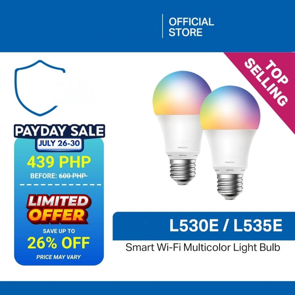 L535E Lâmpada Inteligente Wi-Fi – 220V – 16M de Cores – 3 CCT – Regulável – Controle por Voz – Sem Hub – E27
