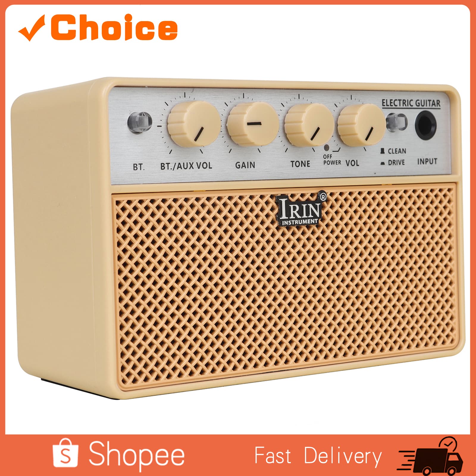 IRIN 10W Amplificador De Guitarra Elétrica Alto-Falante Portátil Mini Instrumento Amp BA 10 Para Prática Desempenho Pres