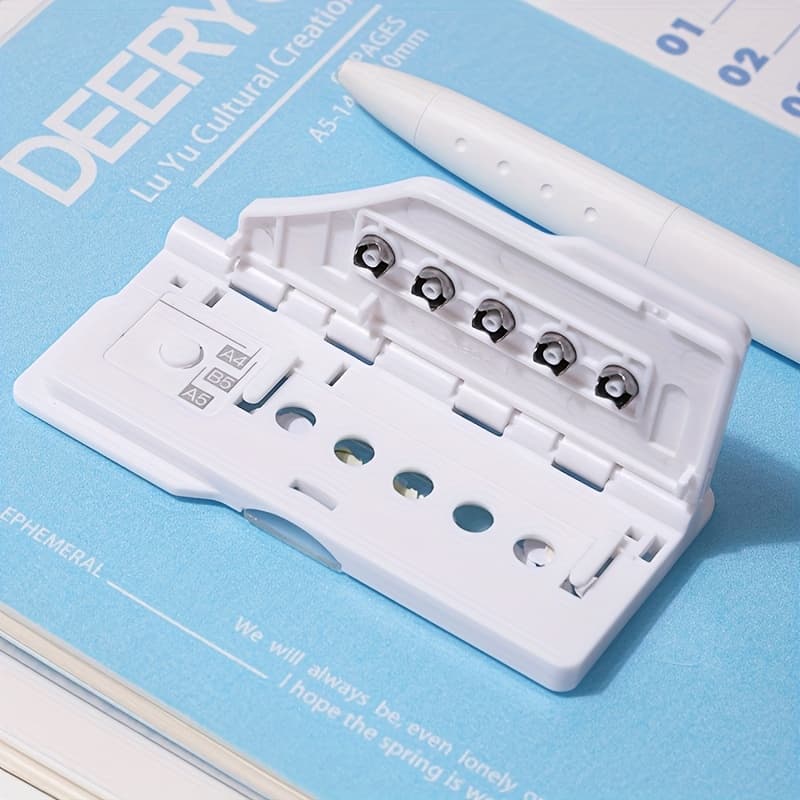 Furador de 5 furos KW-triO, ferramenta portátil de perfuração manual para encadernação de papel de caderno solto e uso