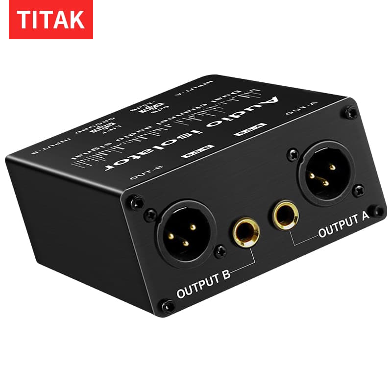Isolador De Áudio De Canal Duplo XLR 6.5 Mm Interface PAD GND Switch Para Estúdio De Gravação