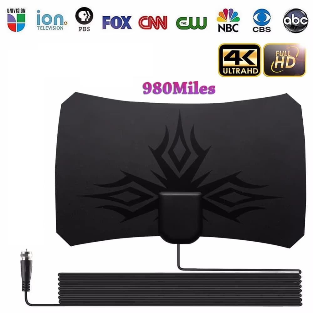Antena de TV Digital com Amplificador TV Livre para Kit de Sinal de 1080P Busca 200 Milhas para Antena de Carro Antena