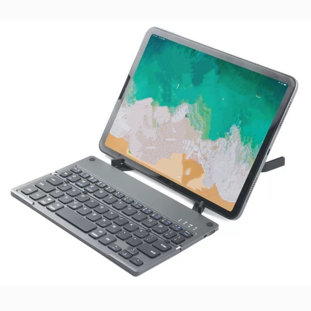 Teclado Bluetooth Mini Tesoura Portátil Dobrável para Tablet Teclado Sem Fio Dobrável
