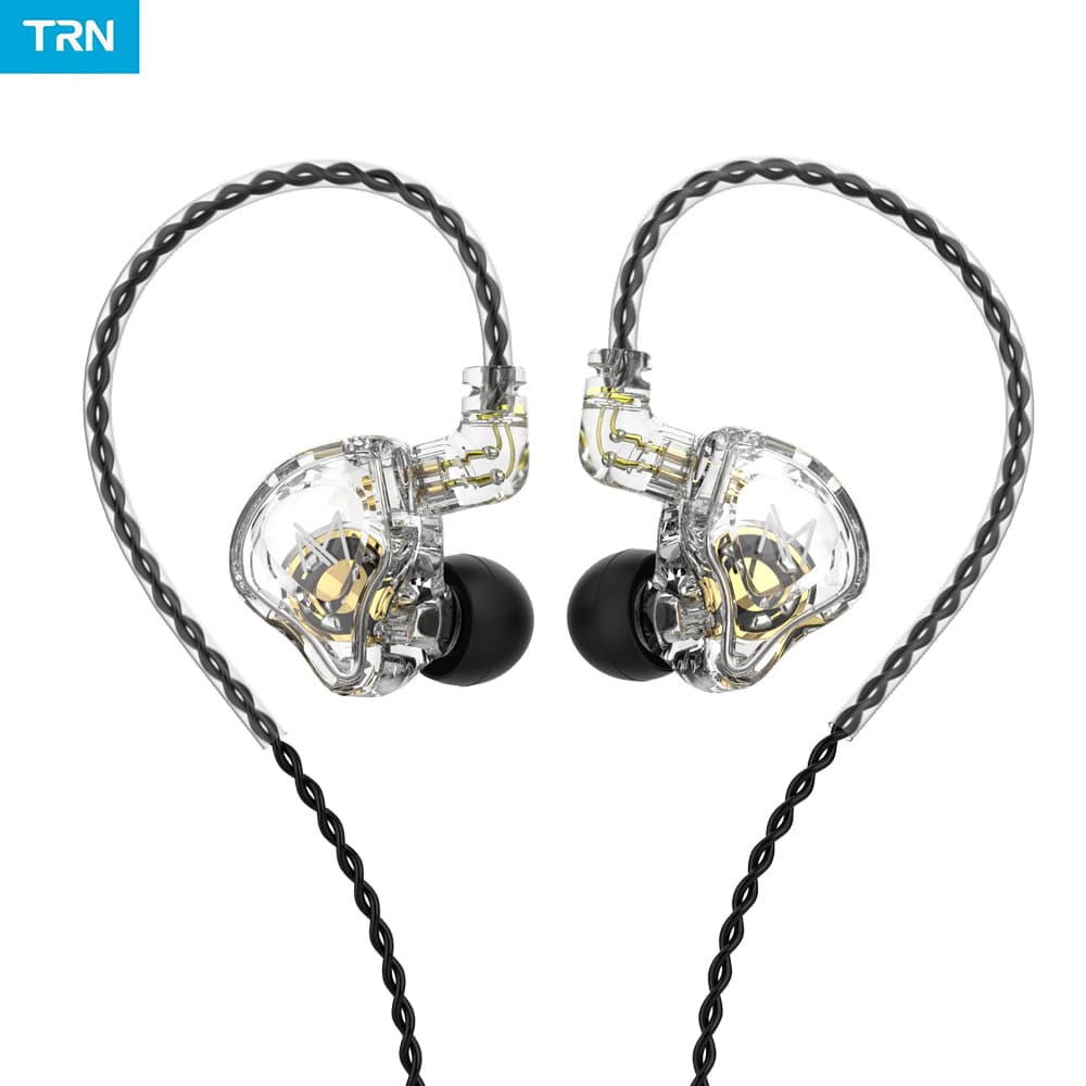 Fone de ouvido intra-auricular HIFI TRN MT1 DJ, fone de ouvido esportivo dinâmico com cancelamento de ruído IEM, fones