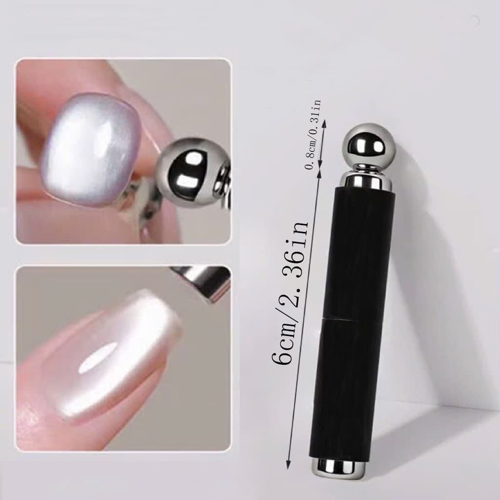 Caneta Magnética de Arte de Unha 3D Olho de Gato, Design de Arte de Unhas com Dupla Ponta, Varinha Magnética para