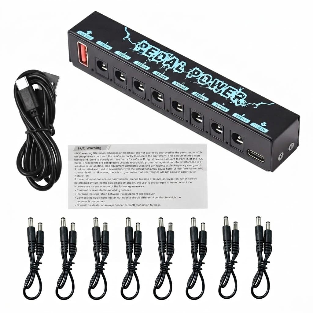 Fonte De Alimentação Para Pedal De Guitarra , Efeito 8 , Saída DC Isolada , 9V , Super Mini Engrenagem De Palco , Acessó