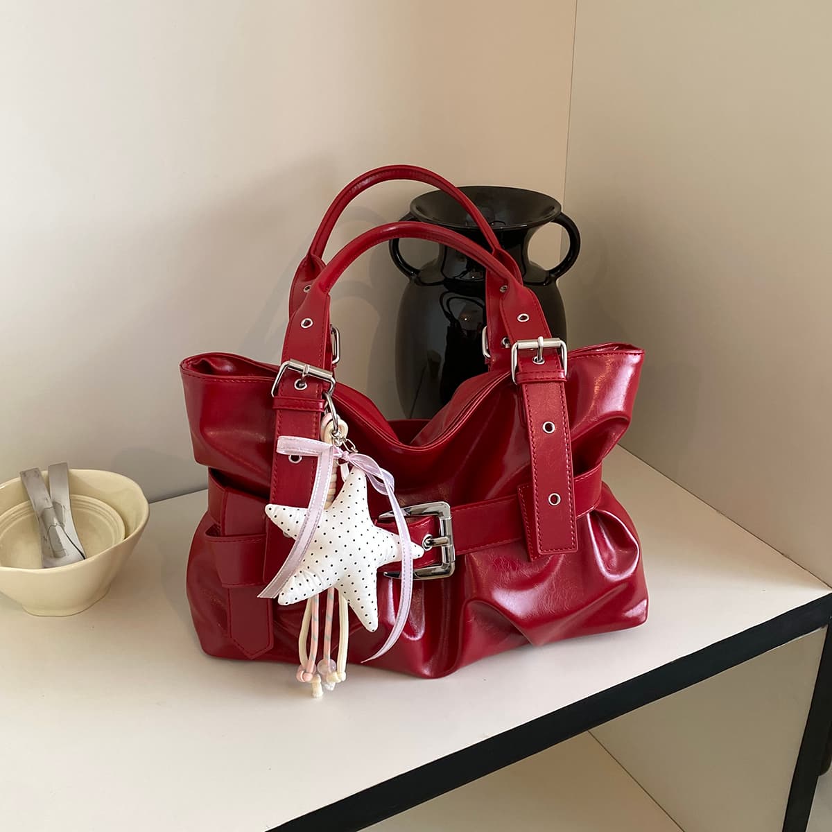 Design moderno e versátil, bolsa grande de estilo retrô que também pode ser usada como bolsa tiracolo, bolsa de luxo ou