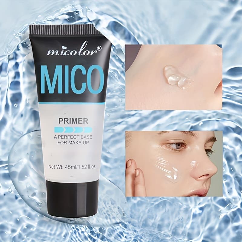 Primer de Maquiagem Hidratante com Pó Antiaderente e Desenvolvimento de cores 45ml Gel Transparente