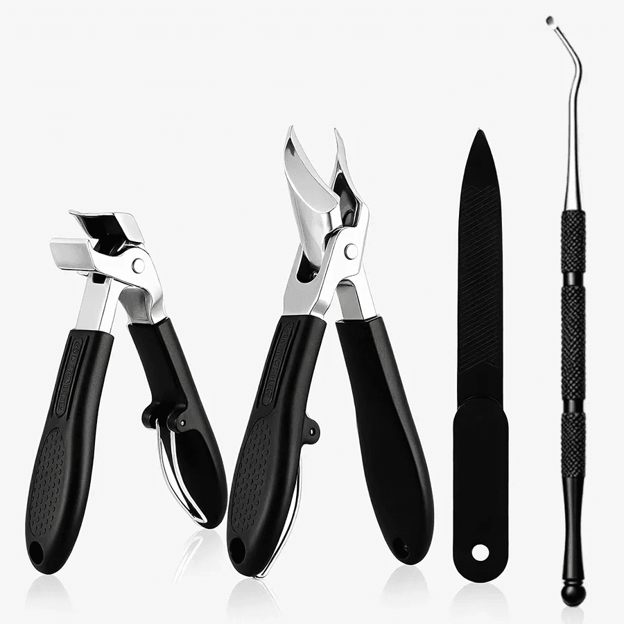 Conjunto de Cuidado para Unhas Encravadas, 4 peças de Alicate de Unhas Resistente em Aço Inoxidável, Cortador de Unhas