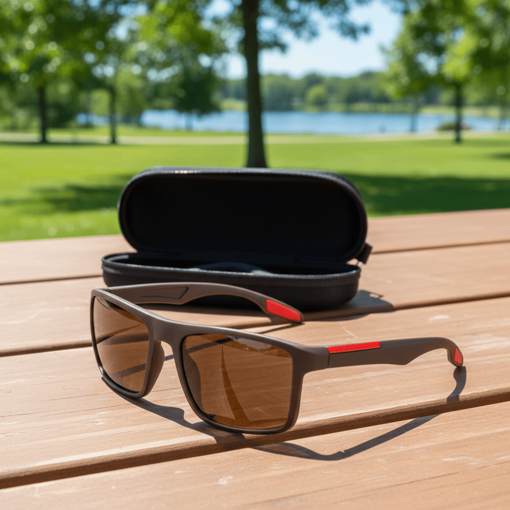 Óculos de Sol Polarizados TR90 Masculinos - Proteção UV400 e Luz Azul para Ciclismo e Atividades ao Ar Livre