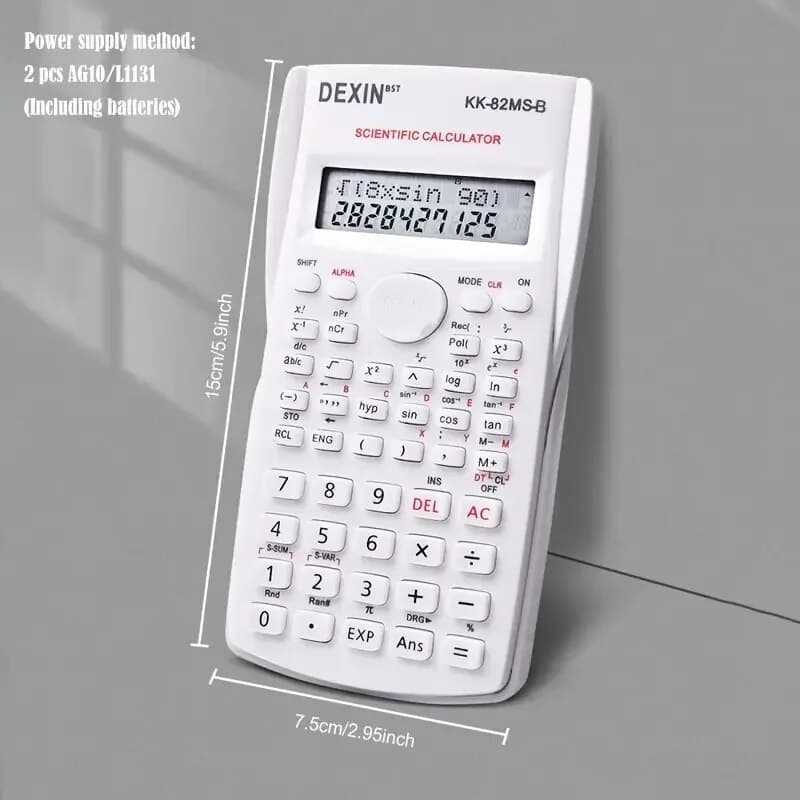 Calculadora Científica de Engenharia 1 unidade, Calculadora de Função 2 Linhas, Calculadora de Frações, Calculadora