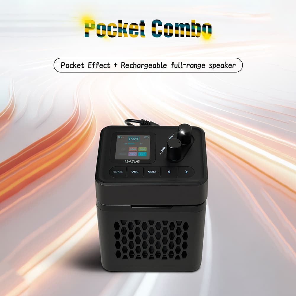 M-VAVE Pocket Combo Conjunto De Amplificador De Prática De Guitarra Portátil Unidade De Pedal De Múltiplos Efeitos Digit