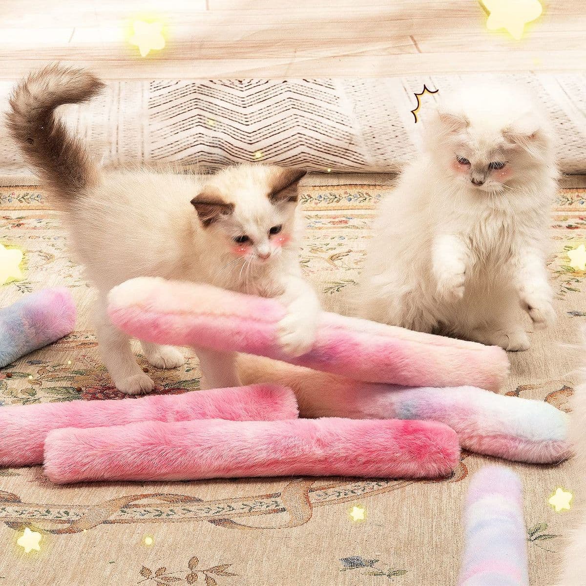 Brinquedo De Travesseiro De Pelúcia Gradiente Para Gato , Longo De Abraço De Dormir Autônomo