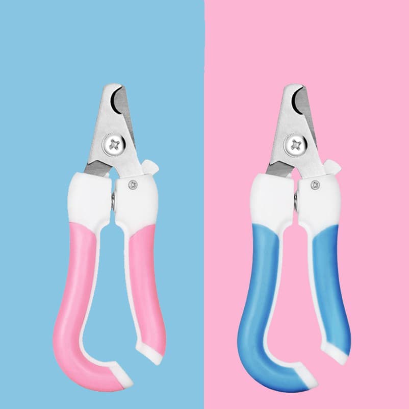 Tesoura de Unha para Pets com Protetor de Segurança e Lima – Alicate de Unhas em Aço Inox para Tosa de Cães, Gatos e