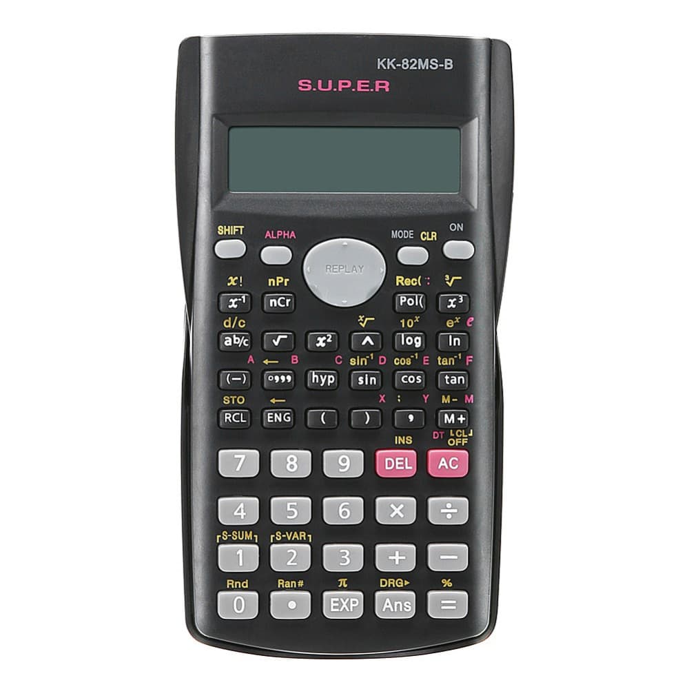 Calculadora Científica com 240 Funções e Tela de 2 Linhas – Calculadora Portátil Multifuncional para Ensino de
