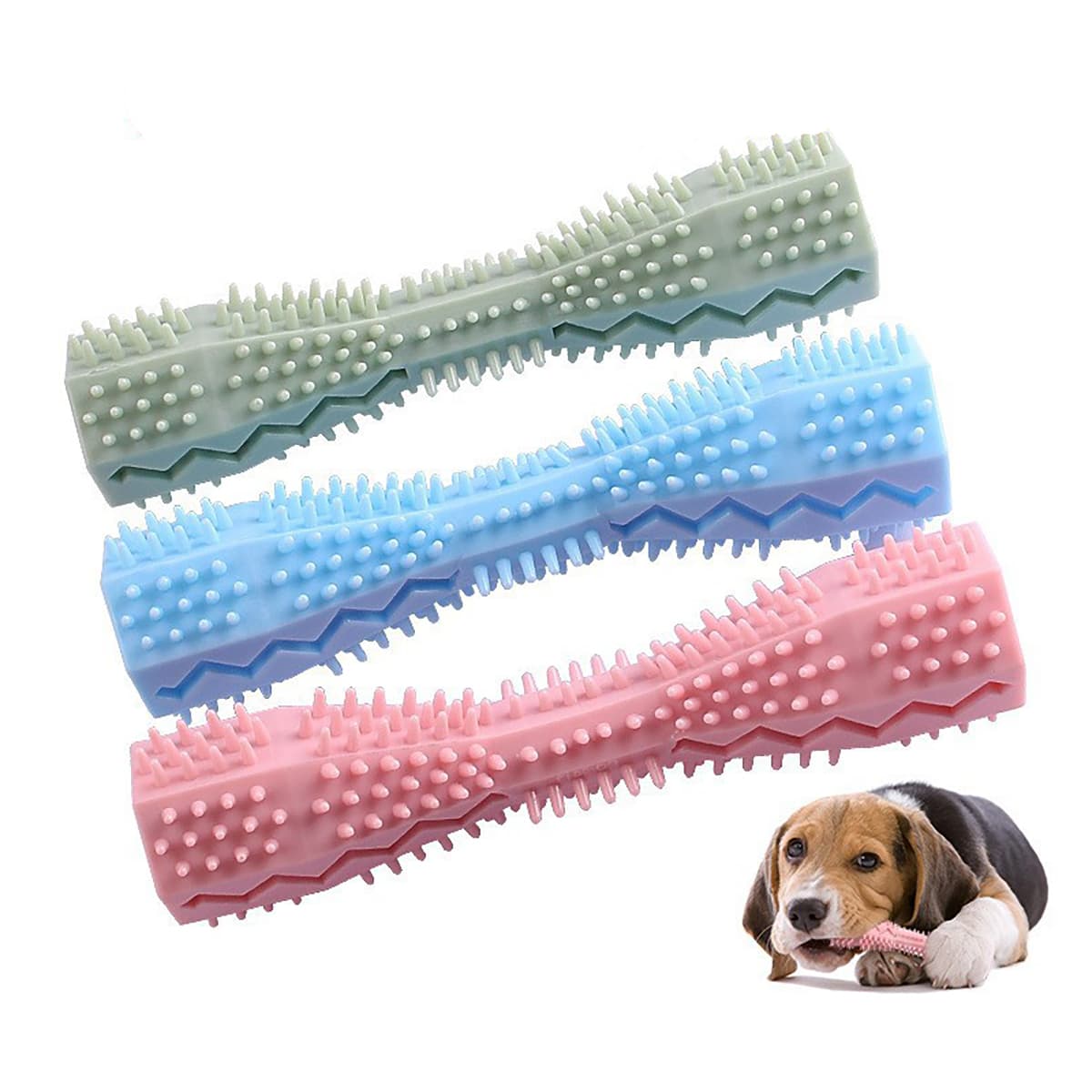 Vara Durável Da Mastigação Escova De Dentes Do Cão Silicone Para A Dentição