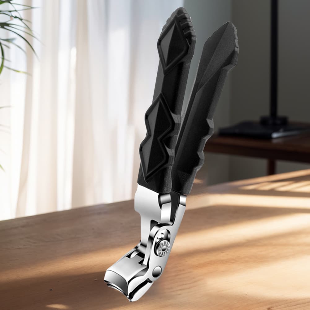 Cortador de unhas de aço inoxidável sem respingos, com lixa de unha, alicate para unhas e cutículas para idosos