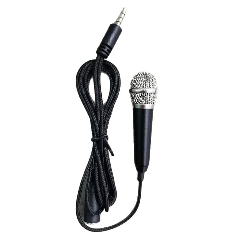 Microfone Portátil De Metal De 35 Mm Para Monitoramento Ao Vivo , Condensador Karaokê Vlog