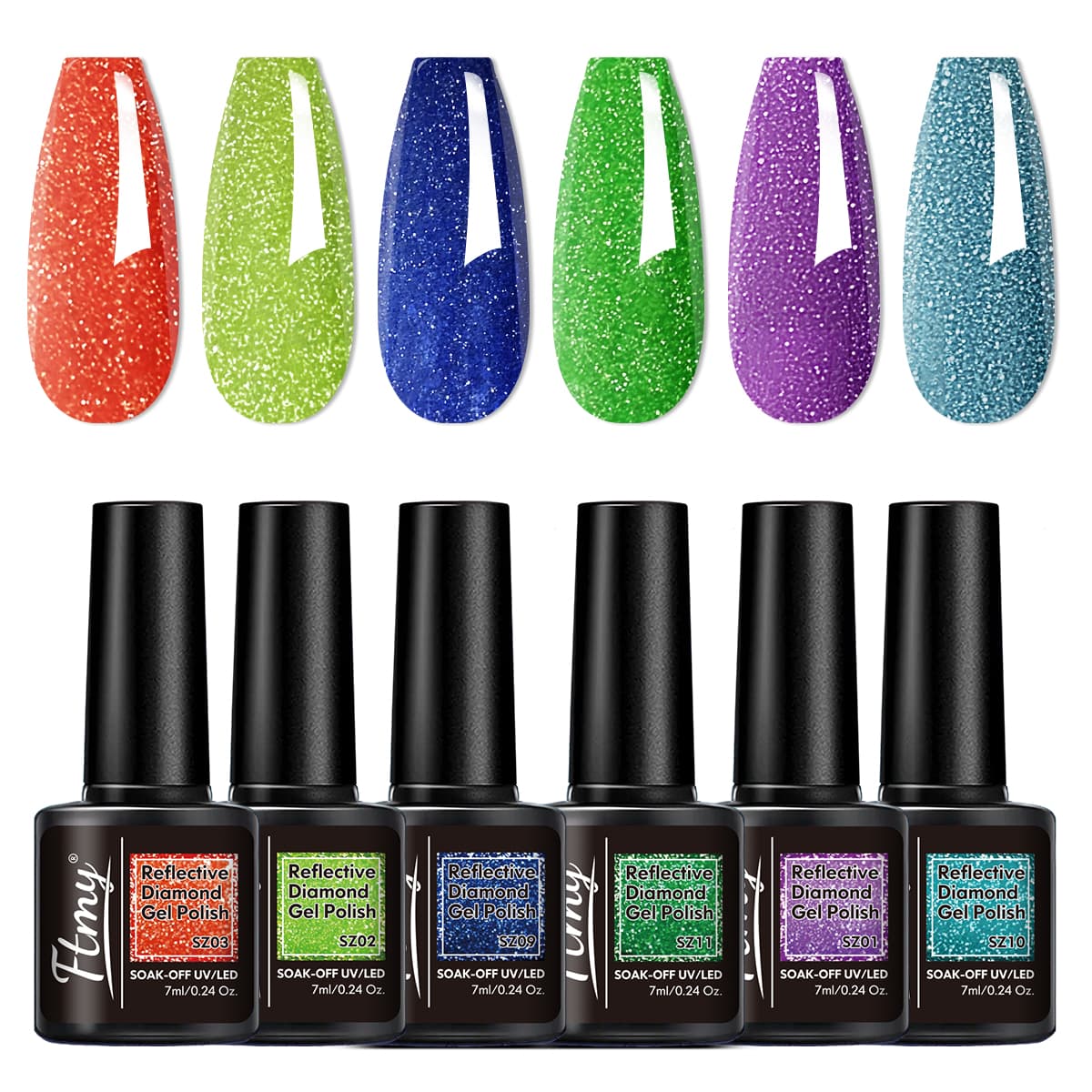 Esmalte em gel 7 ml, esmalte vermelho e verde, esmalte em gel para unhas de molho LED, primavera e verão