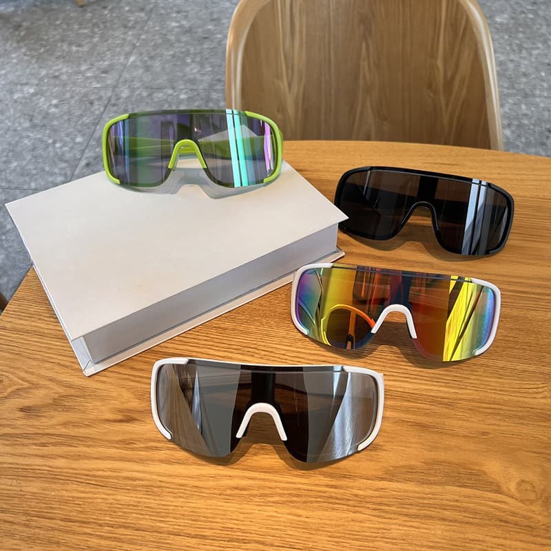 Óculos de sol unissex UV400 à prova de vento com armação grande para ciclismo ao ar livre e motocicleta