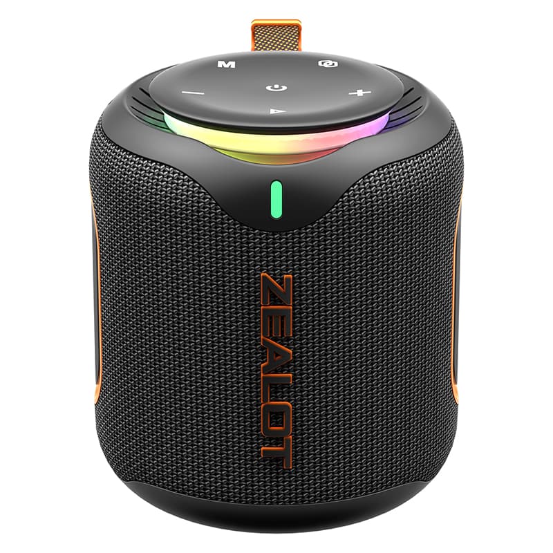 Caixa de Som Bluetooth ZEALOT M1 30W 6000mAh IPX6 à Prova d’Água, Luzes LED RGB, TWS Estéreo, Graves Potentes, Bluetooth