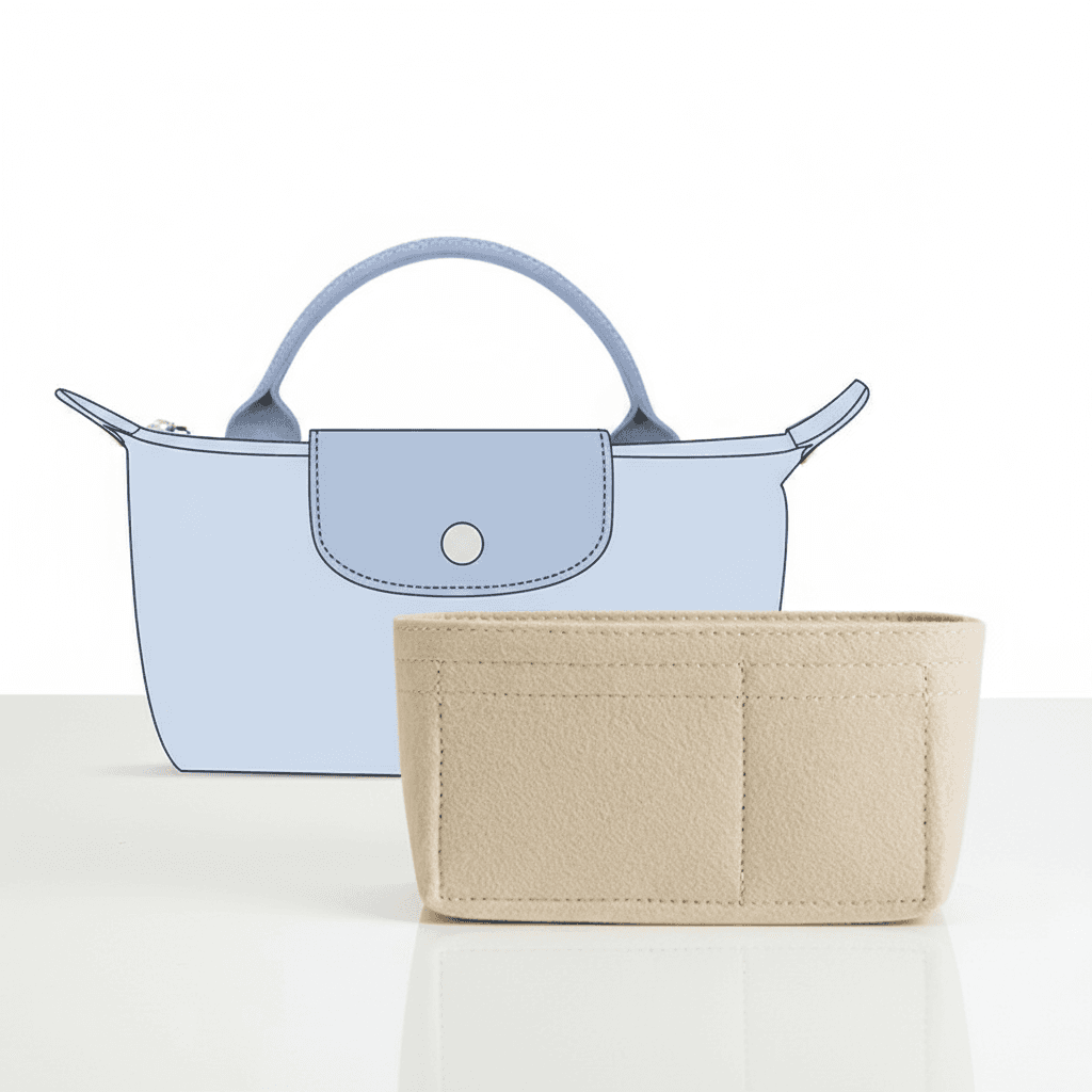 Organizador para Bolsa Mini Longchamp Feltro Forro Interno