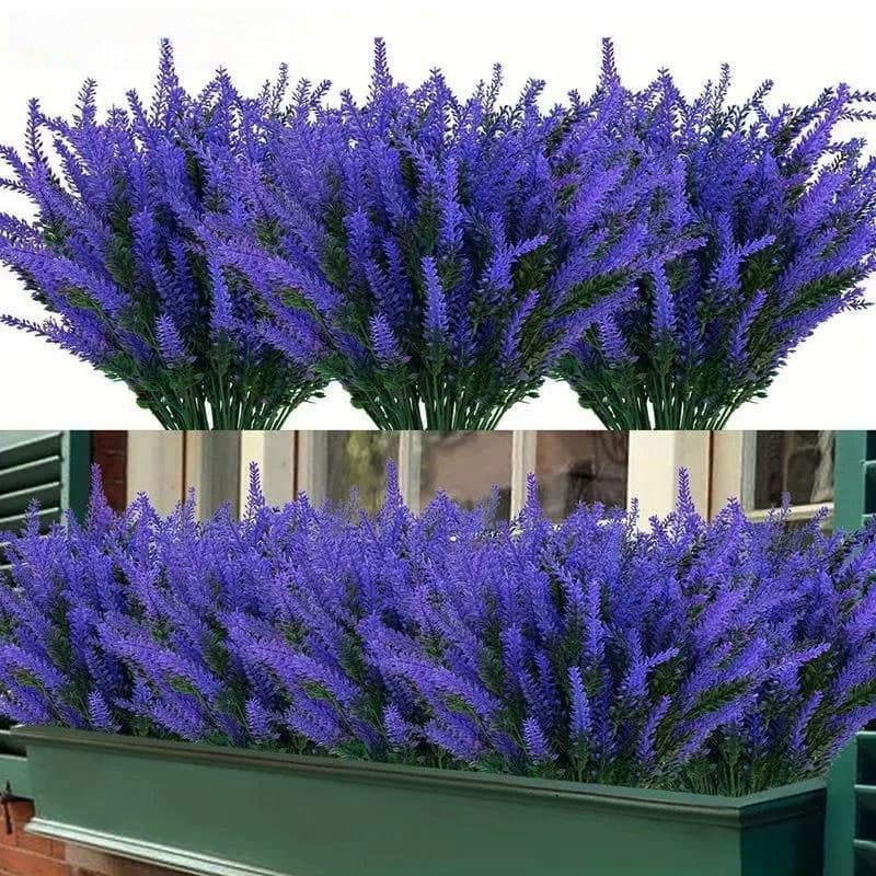 Kit 10 Flores Artificiais De Lavanda , Plantas Falsas , 35 Cm , Decoração E Arranjos Para Casa