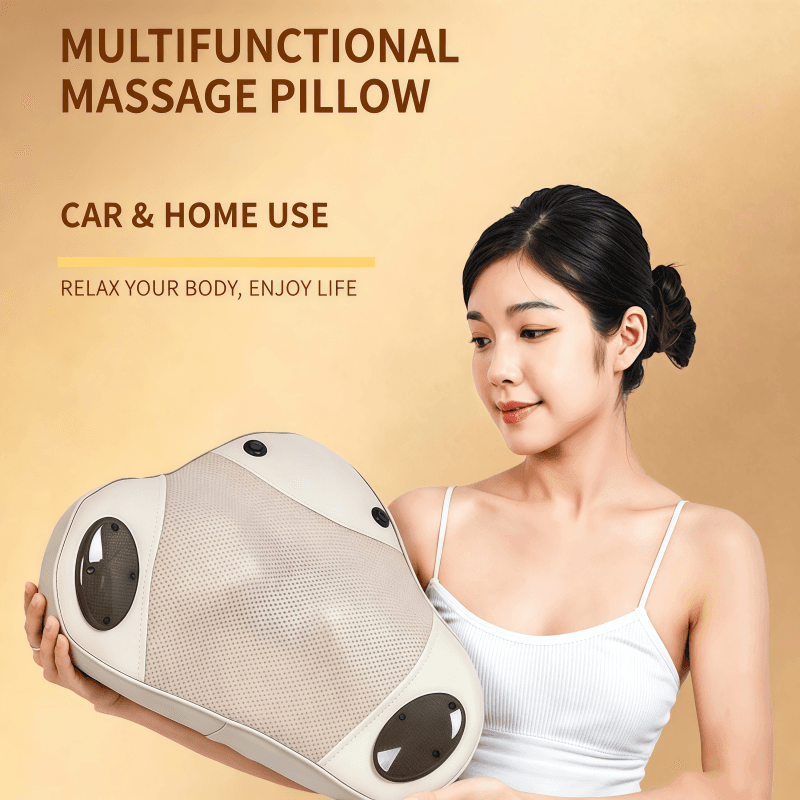Almofada massageadora, massageador elétrico para pescoço e costas, alívio muscular para ombros, cintura, pernas e corpo,