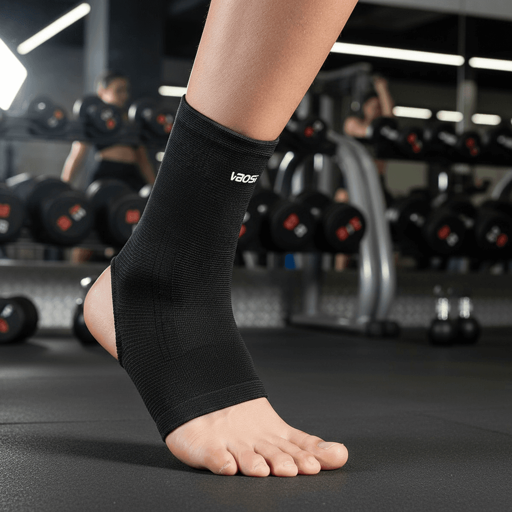 1 Peça de Tornozeleira de Malha Respirável de Alta Elasticidade para Basquete, Ciclismo, Escalada e Corrida