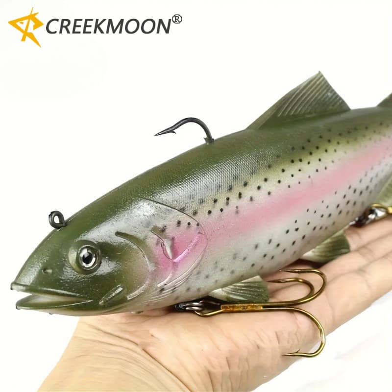 20cm/30cm Iscas de Pesca Marítima em Silicone Macio, Grandes, Artificiais, Wobblers para Lúcio, Isca Artificial de Nado,