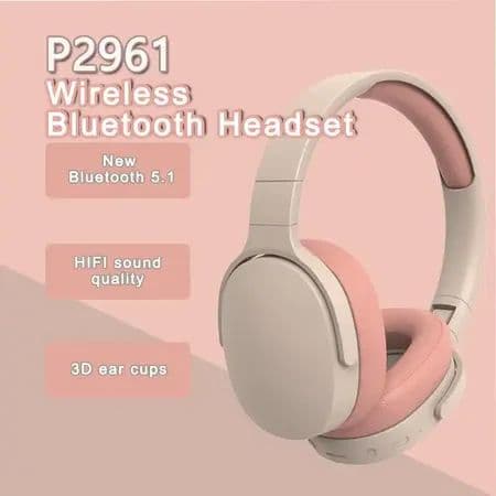SPRISE P2961 Fones de ouvido Bluetooth 5.1 sem fio, headsets 40mm, som 9D envolvente, HiFi, sobre-orelha, fones com fio