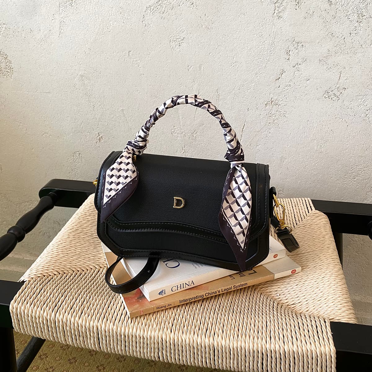 Lenço de seda na moda e extremamente popular, bolsa tiracolo de ombro único e bolsa quadrada portátil, bolsa Lotte,