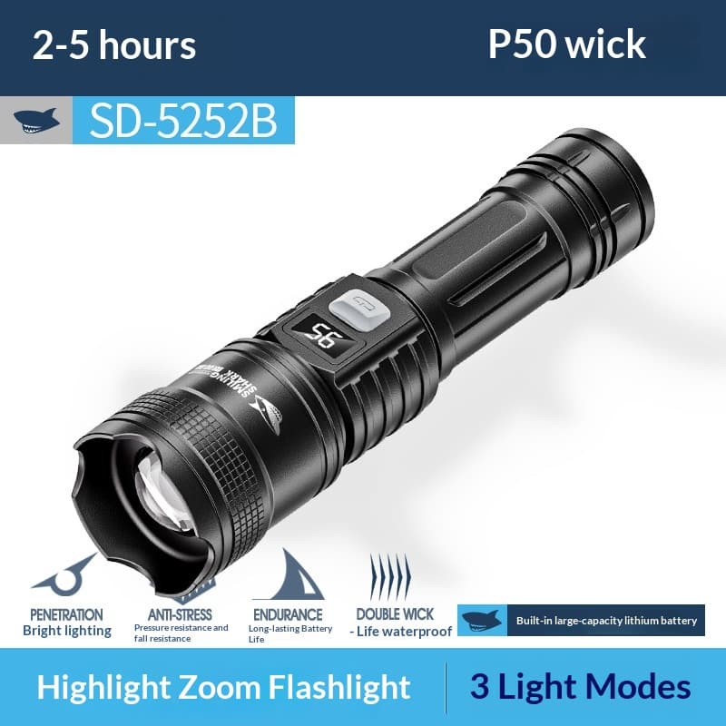 LeftLimit LED 1-2 Unidades Lanterna Telescópica Zoom de Alta Potência Luz de Tocha Lanterna Recarregável USB Lanterna