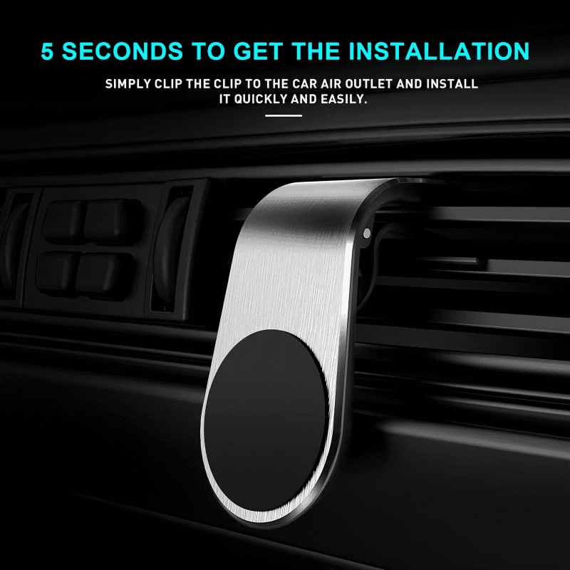Suporte Magnético Veicular para Ventilador de Carro, Suporte de Celular, Clipe para Acessórios de Smartphones