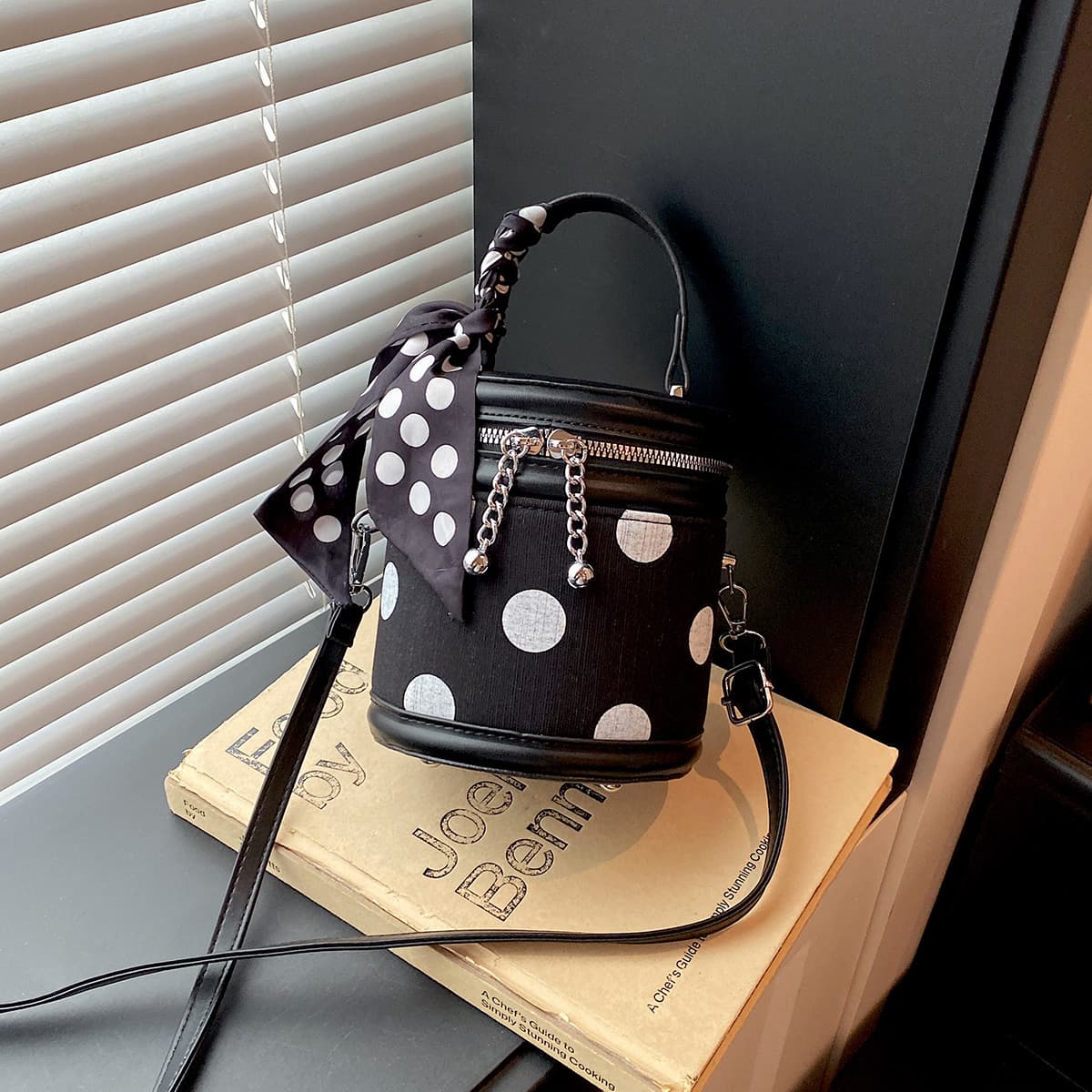 Super popular, bolsa tiracolo nicho para o dia a dia, bolsa bucket com estampa de bolinhas, bolsa feminina jw pei, bolsa