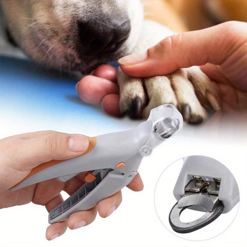 Tesoura de Unhas para Animais com Luz LED e Ampliação - Alicate Especial para Cães e Gatos, Multifuncional, Suprimentos