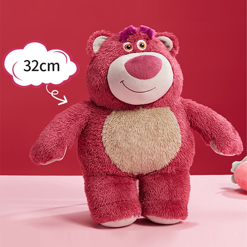 MINISO  Disney Pixar Lotso Urso de Morango Série Boneco de Pelúcia Pequeno Doce, Fragrante e Abraçável 32cm × 28cm ×