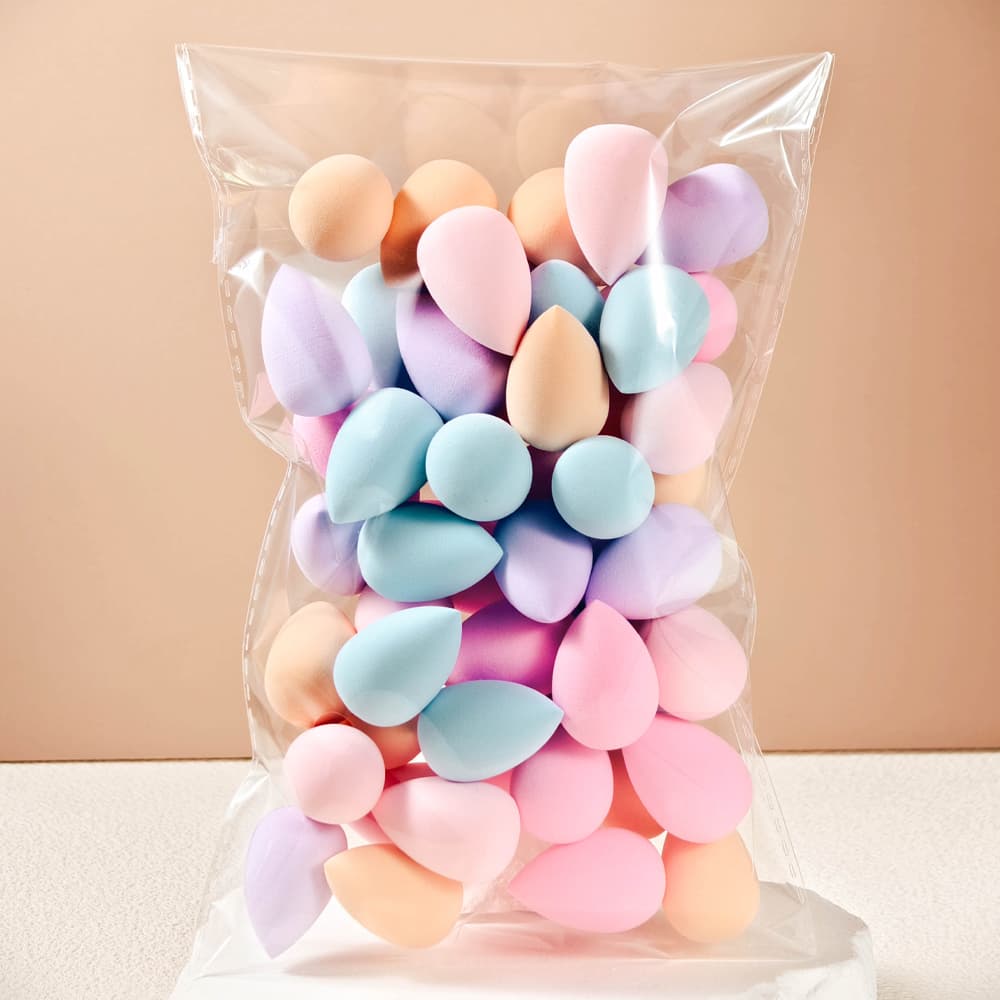 Mini Esponja de Maquiagem 30/50/100 Unidades, Esponja de Beleza para Base, Sem Falhas para Produtos Líquidos, Cremosos