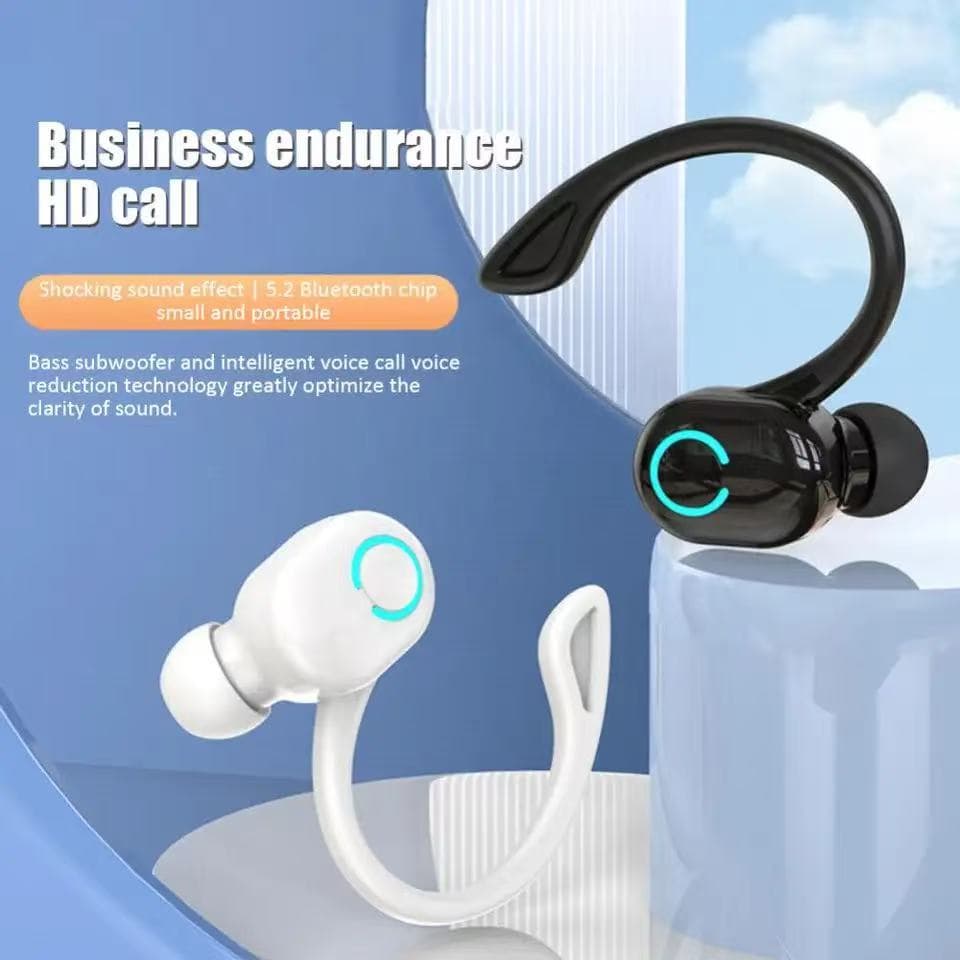 Fones de Ouvido W6 [2 Unidades Preto] Fones de Ouvido Bluetooth Sem Fio de Ouvido Único, Fones de Ouvido