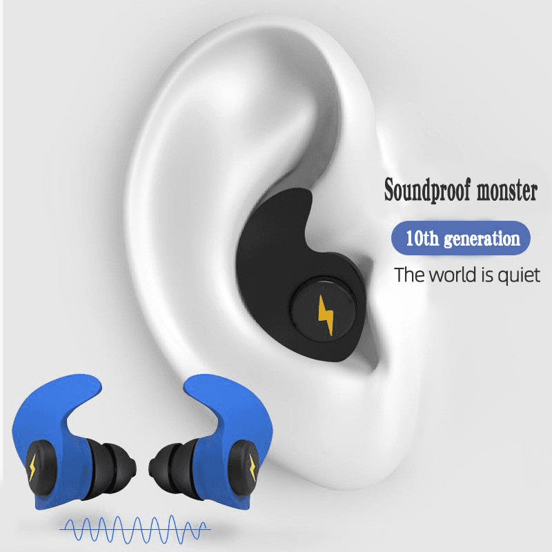 Novos protetores auriculares de silicone, protetores de ouvido com isolamento acústico para dormir, protetores