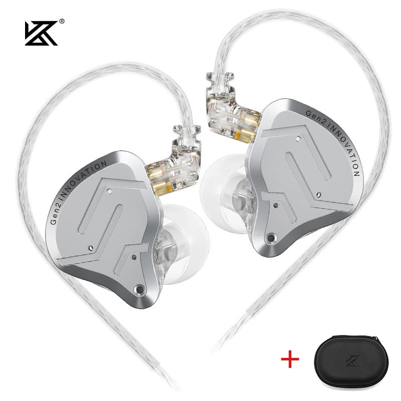 KZ ZSN Pro 2 Fone de ouvido intra-auricular híbrido 1BA+1DD de metal, fone de ouvido HIFI baixo, fone de ouvido de