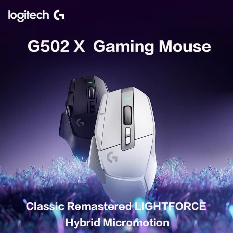 Logitech G502 X Mouse Gaming – Interruptores Híbridos LIGHTFORCE 25K DPI RGB Sem Fio/Cabo Lightspeed | Mouse Vertical