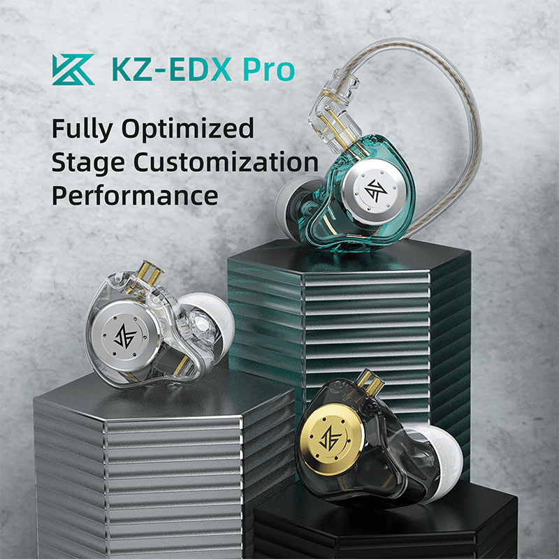 Fones de Ouvido KZ EDX Pro 3,5 mm com Fio, Fones de Ouvido Intra-Auriculares, Fones de Ouvido sem Fio TWS, Fones de