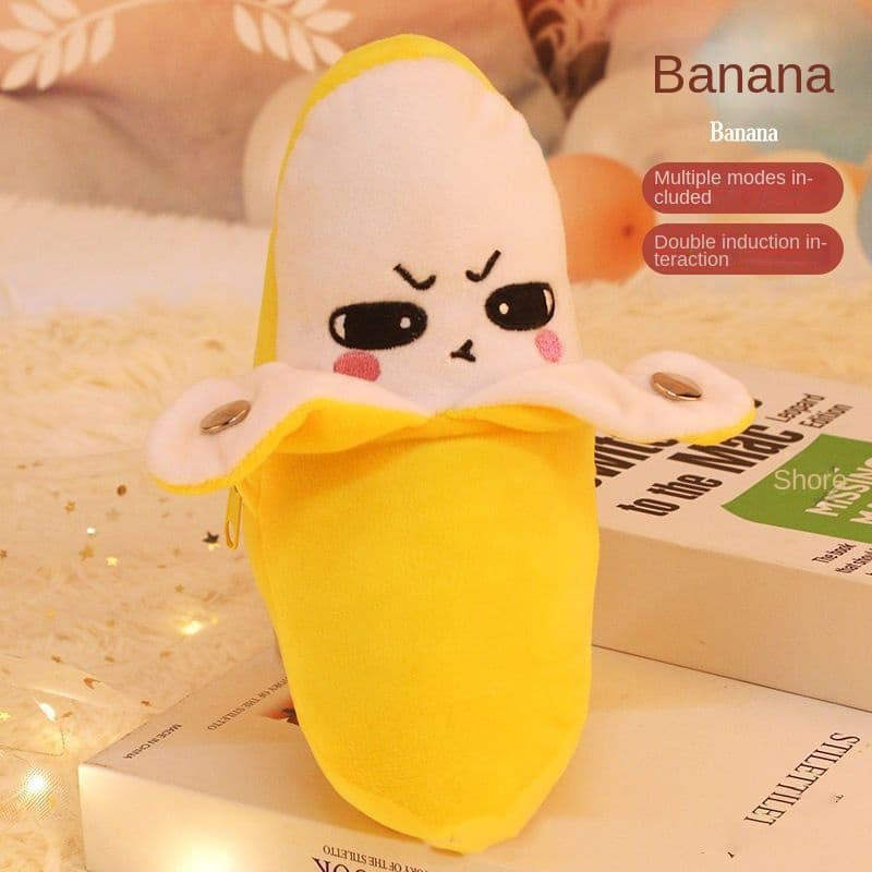 Brinquedo De Pelúcia De Banana Com Música Sensor De Movimento , Bicho Macio Para Recém-Nascidos , Aniversário Interativo